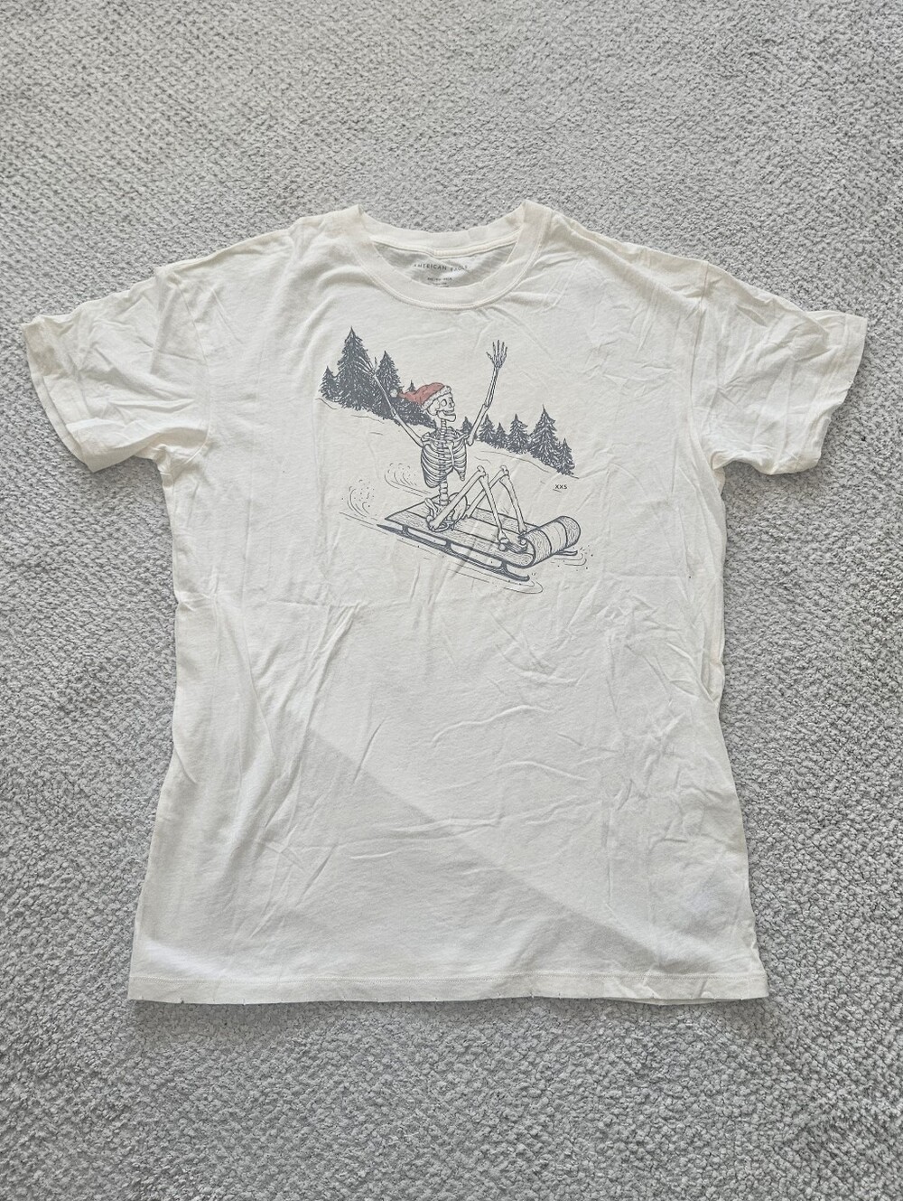 AMERICAN EAGLE Oversized Graphic T-shirt 100% Cotton XXS AE NWT